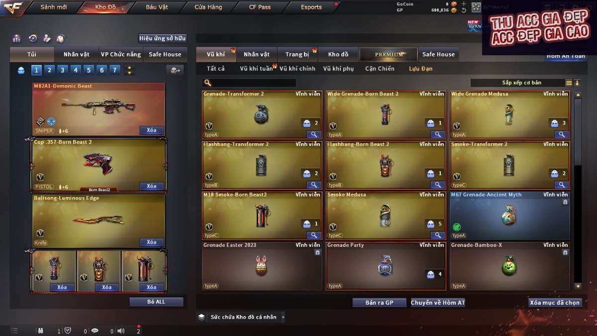 shop acc cf uy tin gia re